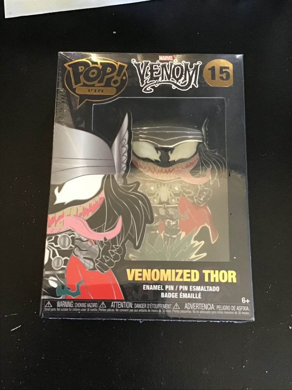 Funko Pop Pin Venomized Thor #15 Venom Marvel Enamel Pin New Sealed w/Plastic